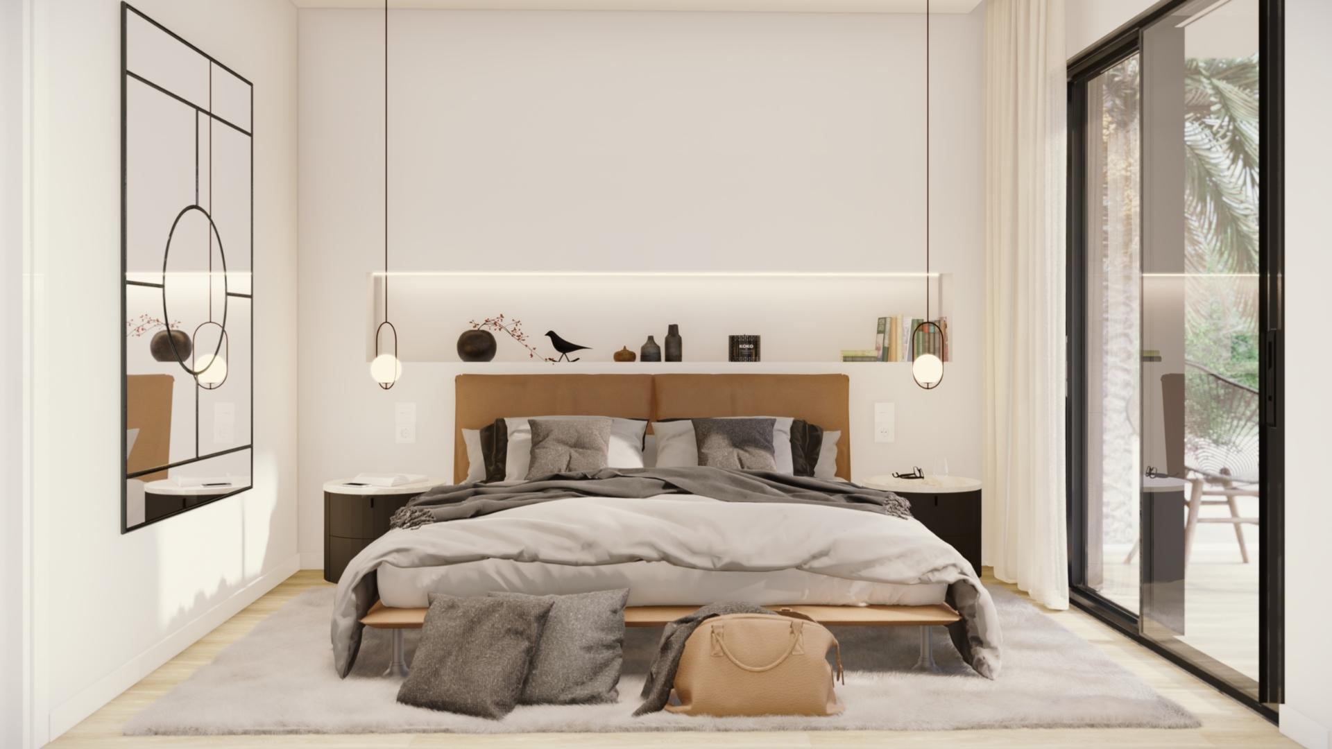 Dormitorio principal con vestidor y baño en suite